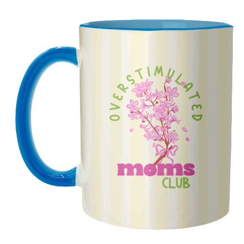 Overstimulated Moms Club with Sakura Bouquet - unique mug by EZbie