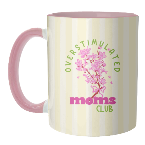 Overstimulated Moms Club with Sakura Bouquet - unique mug by EZbie