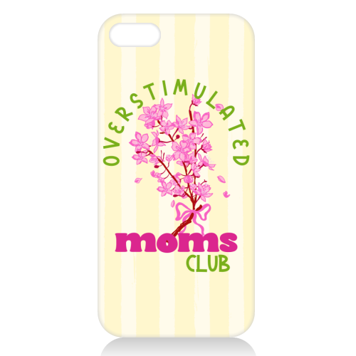 Overstimulated Moms Club with Sakura Bouquet - unique phone case by EZbie