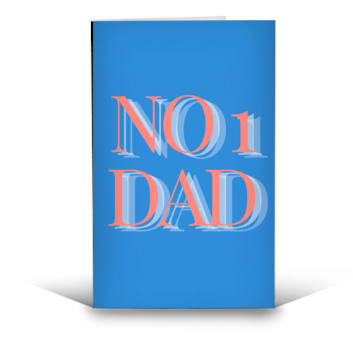 No 1 Dad - funny greeting card by Proper Job Studio