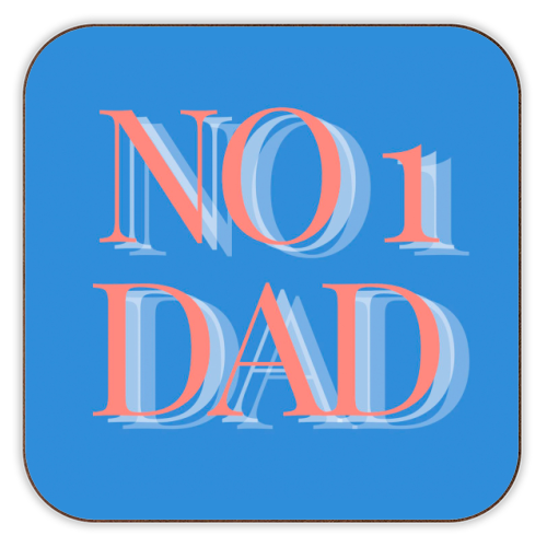 No 1 Dad - personalised beer coaster by Proper Job Studio