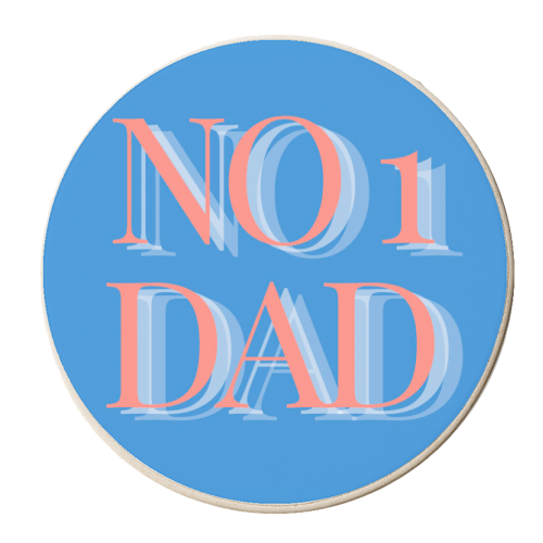 No 1 Dad - personalised beer coaster by Proper Job Studio