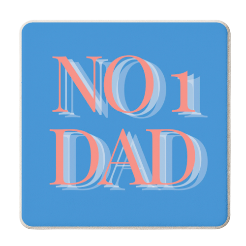 No 1 Dad - personalised beer coaster by Proper Job Studio