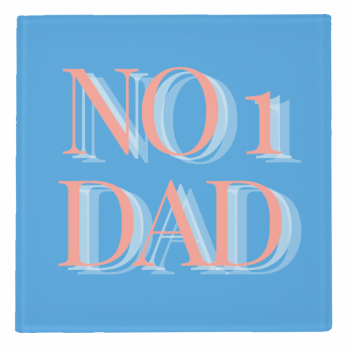 No 1 Dad - personalised beer coaster by Proper Job Studio