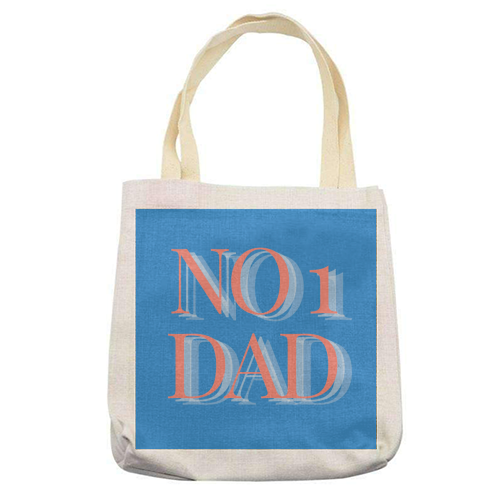 No 1 Dad - printed canvas tote bag by Proper Job Studio
