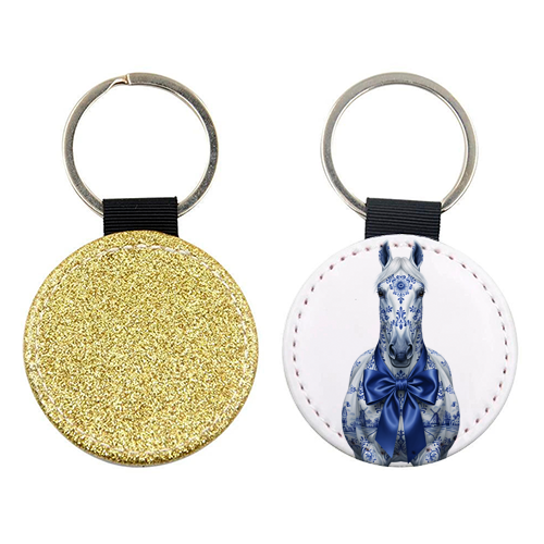 Delft Elegant Horse - keyring by haris kavalla