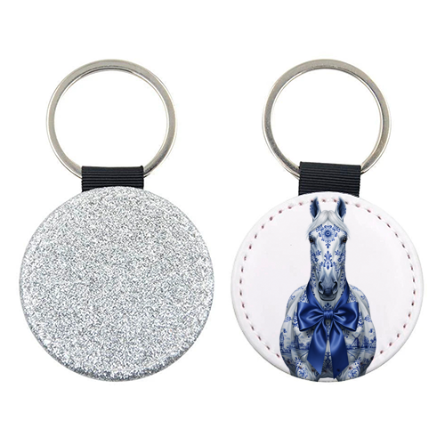 Delft Elegant Horse - keyring by haris kavalla