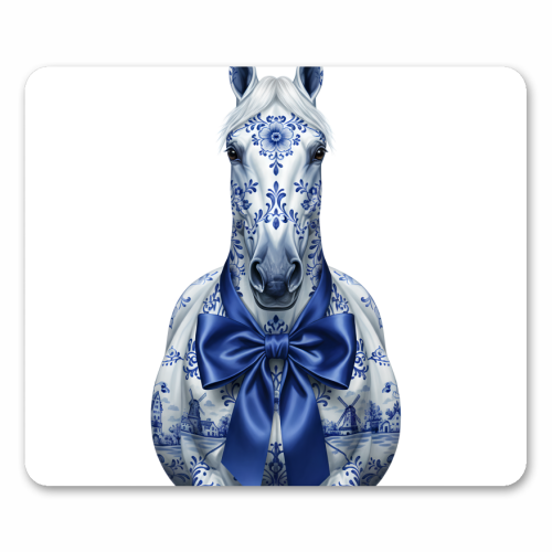 Delft Elegant Horse - mouse mat by haris kavalla