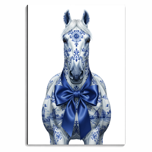 Delft Elegant Horse - personalised A4, A5, A6 notebook by haris kavalla