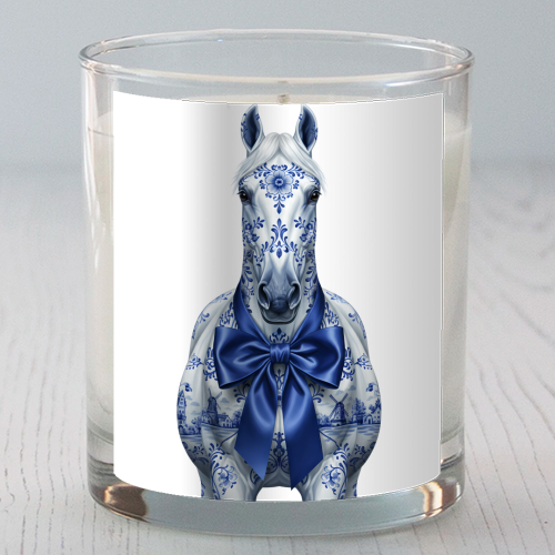 Delft Elegant Horse - scented candle by haris kavalla