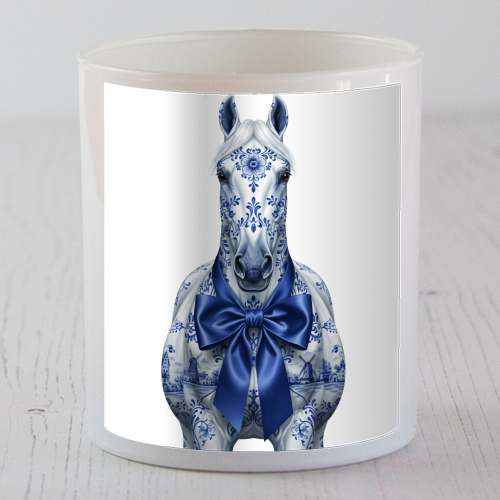 Delft Elegant Horse - scented candle by haris kavalla