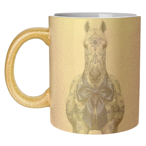 Delft Elegant Horse - unique mug by haris kavalla