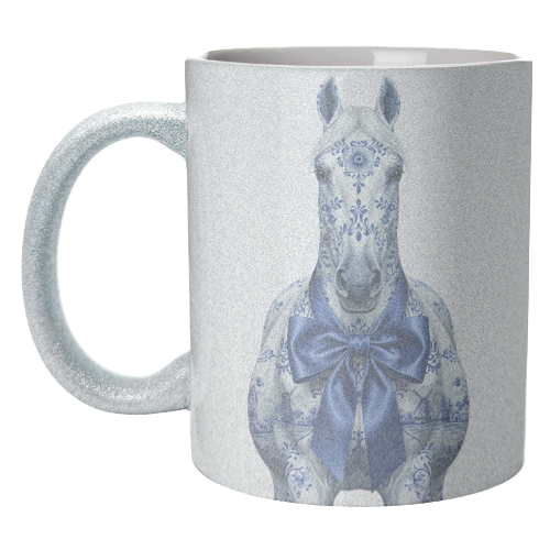 Delft Elegant Horse - unique mug by haris kavalla