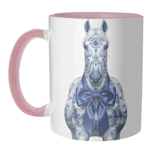 Delft Elegant Horse - unique mug by haris kavalla