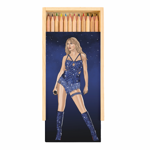 Midnights Era Print - Coloured Pencils with Box by Drawings by Firefly