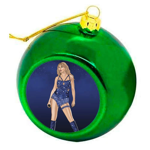 Midnights Era Print - colourful christmas bauble by Drawings by Firefly