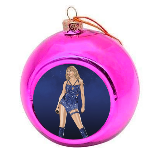 Midnights Era Print - colourful christmas bauble by Drawings by Firefly