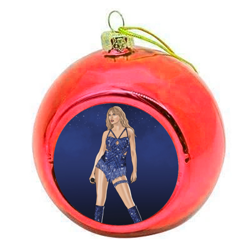 Midnights Era Print - colourful christmas bauble by Drawings by Firefly