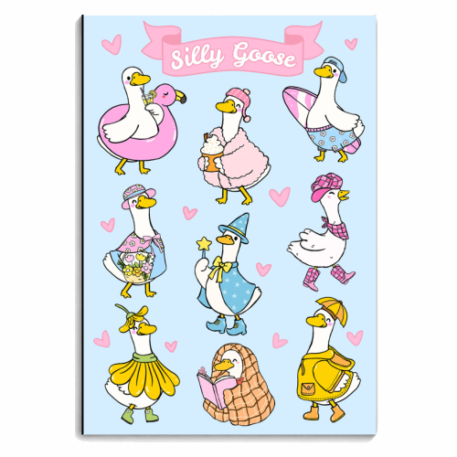 Silly Goose Outfits - personalised A4, A5, A6 notebook by Lilly Rose