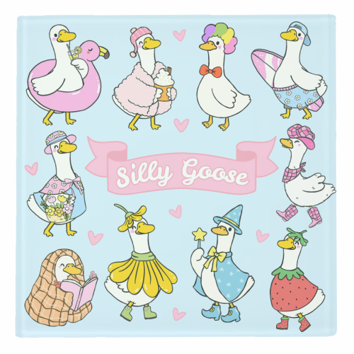 Silly Goose Outfits - personalised beer coaster by Lilly Rose