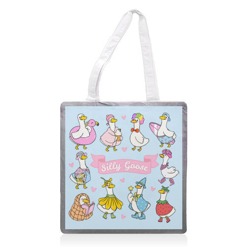 Silly Goose Outfits - printed canvas tote bag by Lilly Rose