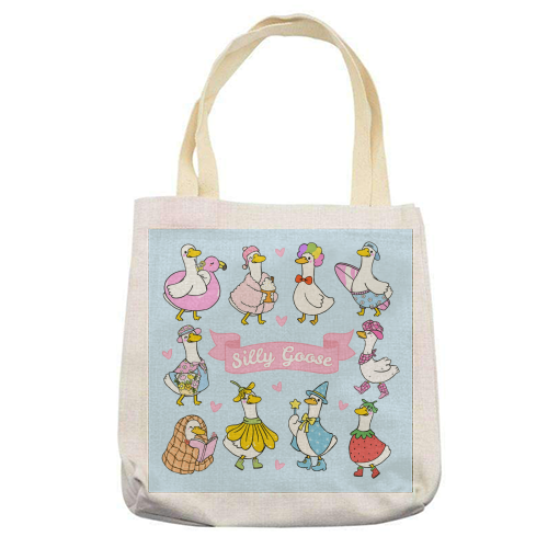 Silly Goose Outfits - printed canvas tote bag by Lilly Rose
