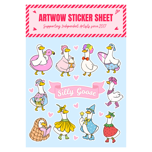 Silly Goose Outfits - Sticker Sheet by Lilly Rose