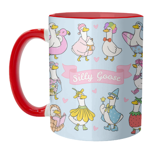 Silly Goose Outfits - unique mug by Lilly Rose