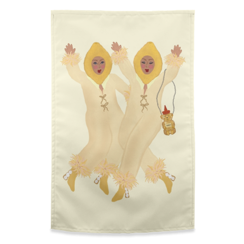 Honey And Lemon Ladies - funny tea towel by Steph Pryor