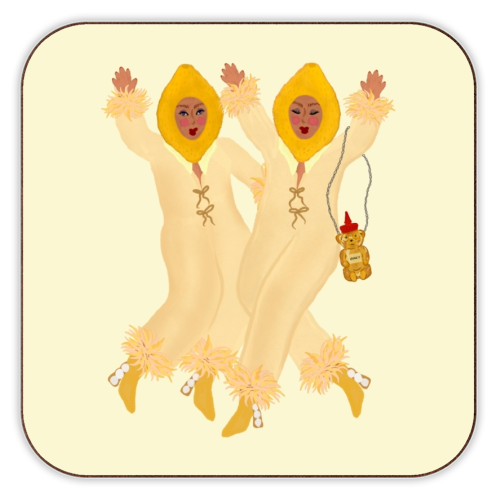 Honey And Lemon Ladies - personalised beer coaster by Steph Pryor