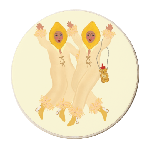 Honey And Lemon Ladies - personalised beer coaster by Steph Pryor