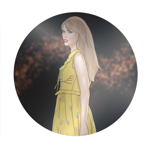 Evermore Eras Print - Circle Sticker by Drawings by Firefly