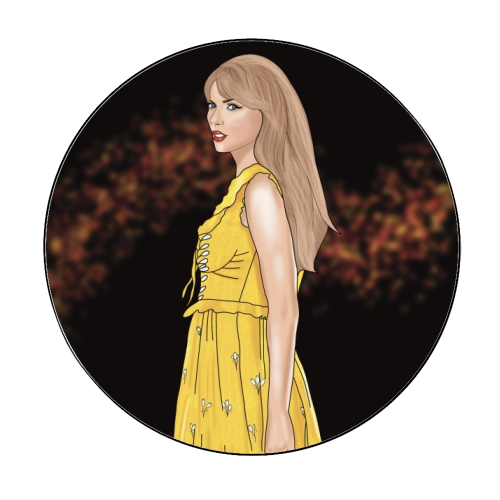 Evermore Eras Print - Circle Sticker by Drawings by Firefly