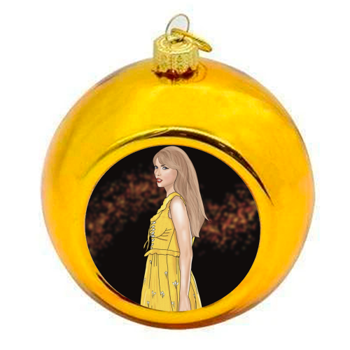 Evermore Eras Print - colourful christmas bauble by Drawings by Firefly
