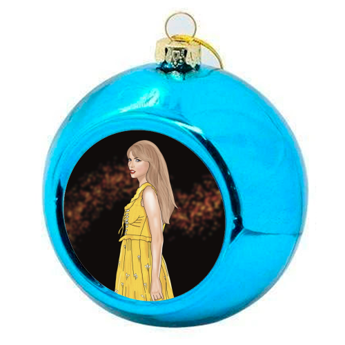 Evermore Eras Print - colourful christmas bauble by Drawings by Firefly