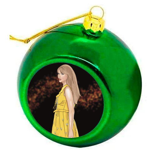 Evermore Eras Print - colourful christmas bauble by Drawings by Firefly