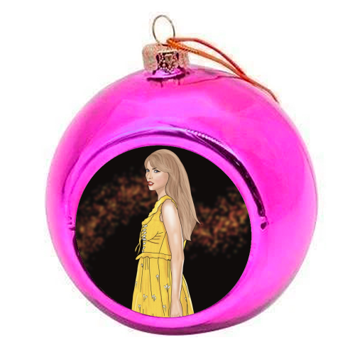 Evermore Eras Print - colourful christmas bauble by Drawings by Firefly