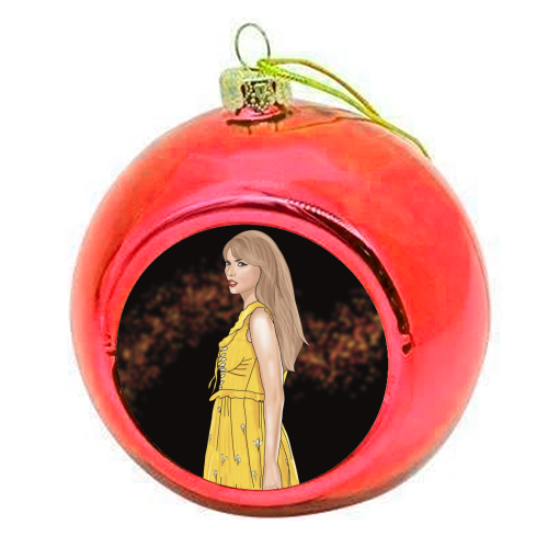 Evermore Eras Print - colourful christmas bauble by Drawings by Firefly