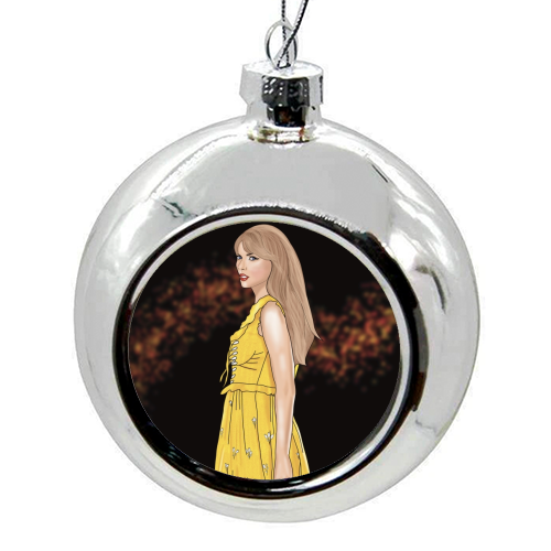 Evermore Eras Print - colourful christmas bauble by Drawings by Firefly