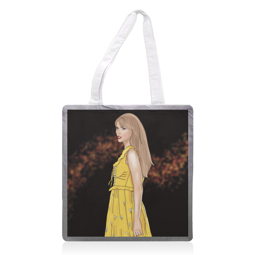 Evermore Eras Print - printed canvas tote bag by Drawings by Firefly