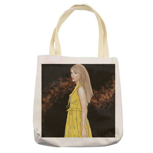 Evermore Eras Print - printed canvas tote bag by Drawings by Firefly