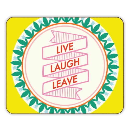 Pattern Series Live Laugh Leave Design - designer placemat by AbiGoLucky