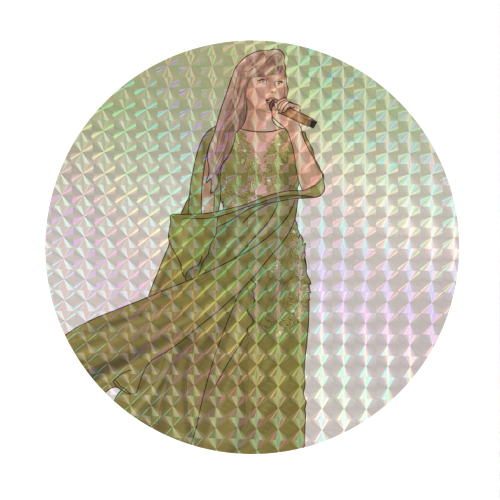 Folklore Era Print - Circle Sticker by Drawings by Firefly