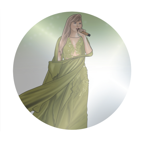 Folklore Era Print - Circle Sticker by Drawings by Firefly