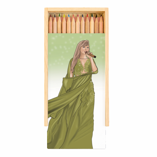 Folklore Era Print - Coloured Pencils with Box by Drawings by Firefly