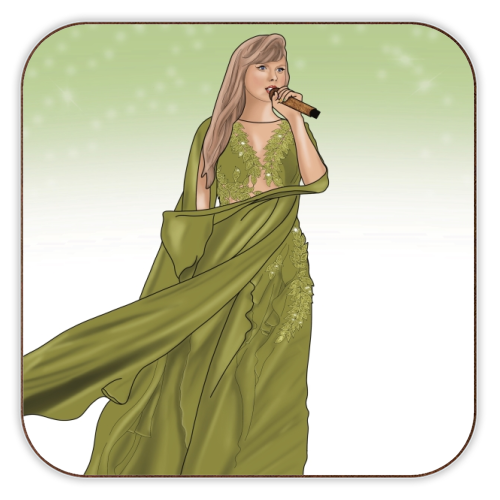 Folklore Era Print - personalised beer coaster by Drawings by Firefly