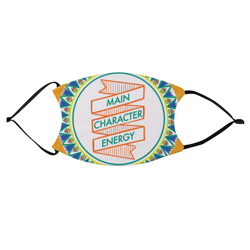 Pattern Series Main Character Energy Design - face cover mask by AbiGoLucky