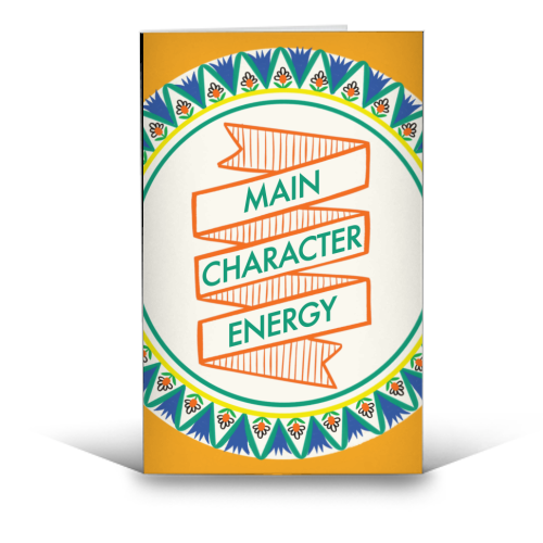 Pattern Series Main Character Energy Design - funny greeting card by AbiGoLucky