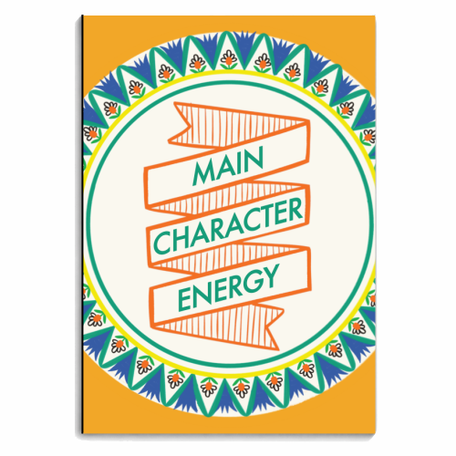Pattern Series Main Character Energy Design - personalised A4, A5, A6 notebook by AbiGoLucky