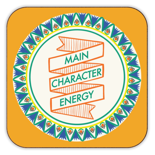 Pattern Series Main Character Energy Design - personalised beer coaster by AbiGoLucky